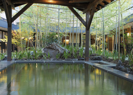 露天風呂の竹林の湯